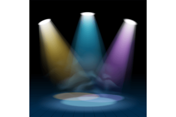 Download Color Stage Light Mockup. Realistic Show - Show Collection