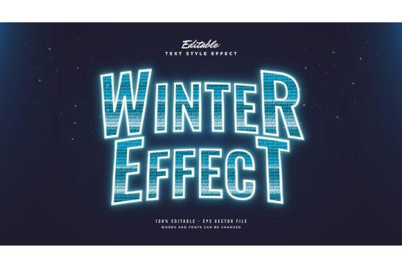 Download Winter Text with Frozen and Glow Effect - Glow effect Collection