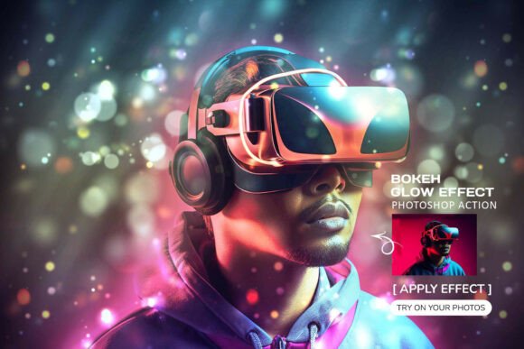 Download Bokeh Glow Effect Photoshop Action - Glow effect Collection
