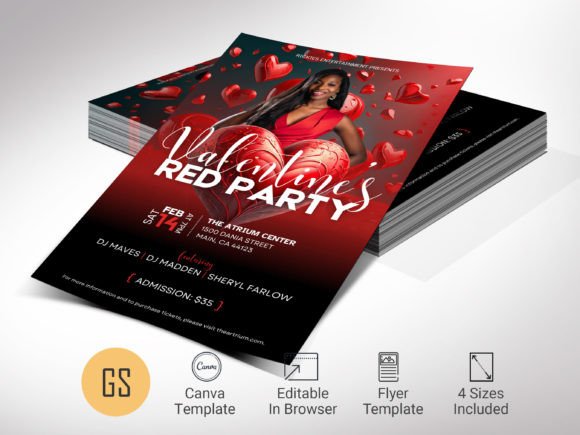 Download Valentine's Day Event Flyer Template - Premium Resources