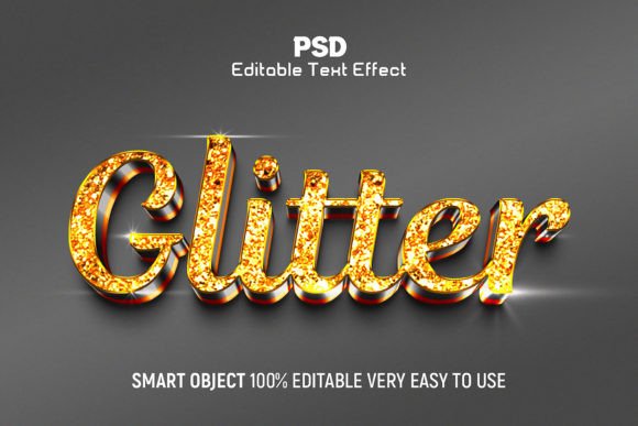 Download Glitter 3D Editable Text Effect Style - Editable text effect Collection