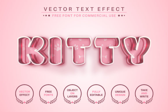 Download Kitty - Editable Text Effect, Font Style - Editable text effect Collection
