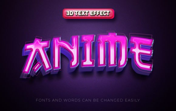 Download Anime 3d Editable Text Effect Style - Editable text effect Collection