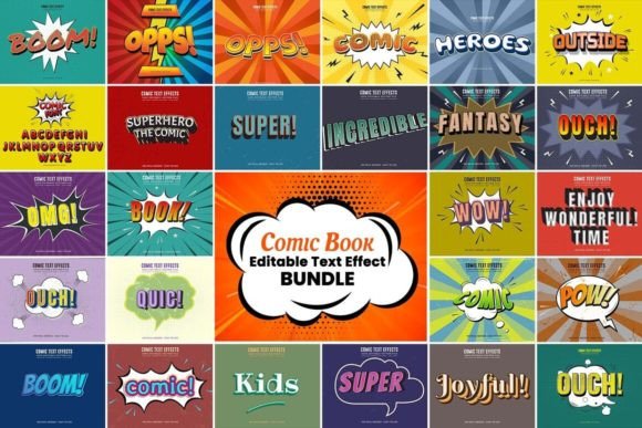 Download Comic Book Editable Text Effect - Editable text effect Collection