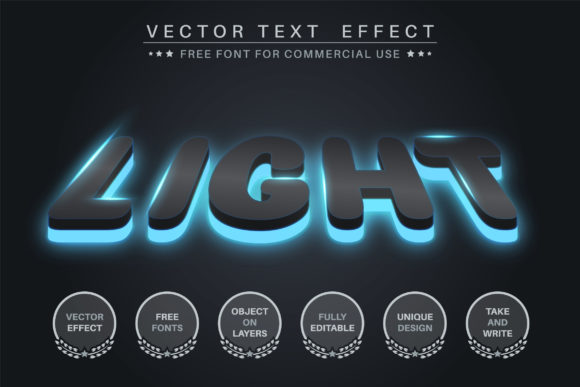 Download Dark Glow - Editable Text Effect - Editable text effect Collection