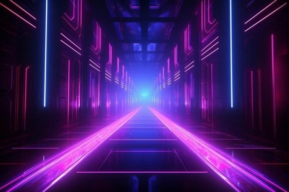Download Neon Effects Glowing Art Perspective - Neon effects Collection