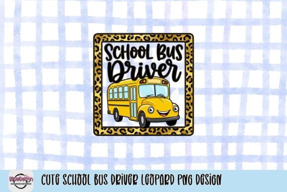 Download Cute School Bus Driver Leopard PNG Design - Leopard png design Collection