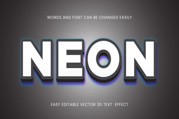 Download Neon 3d Editable Text Effect Font - Editable text effect Collection