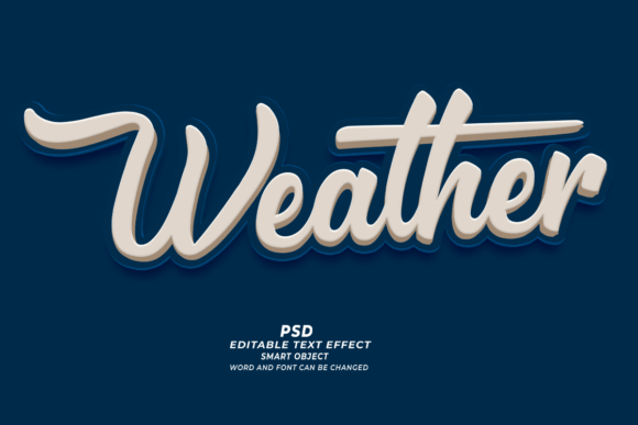 Download Weater PSD 3D Editable Text Effect - Editable text effect Collection