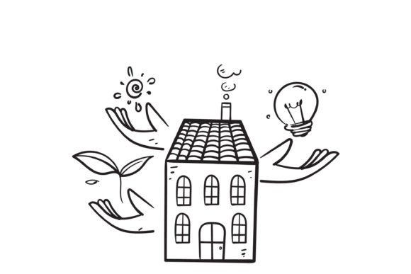 Download Doodle House with Electric Bulb and Plan - Electric bulb Collection