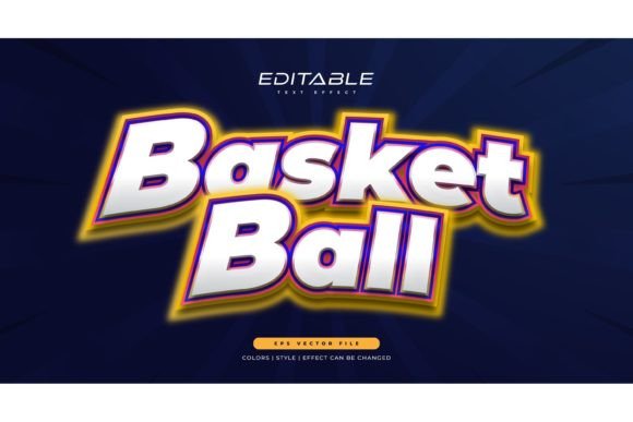 Download Basketball Text Style with Glow Effect - Glow effect Collection