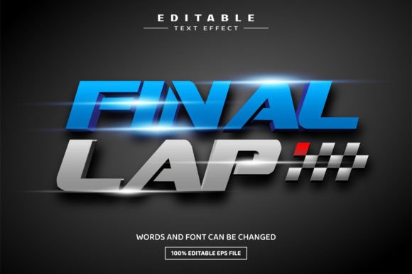 Download Final Lap 3D Editable Text Effect - Editable text effect Collection